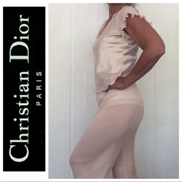 Dior Other - VTG CHRISTIAN DIOR PINK SEXY SHEER PAJAMAS SMALL